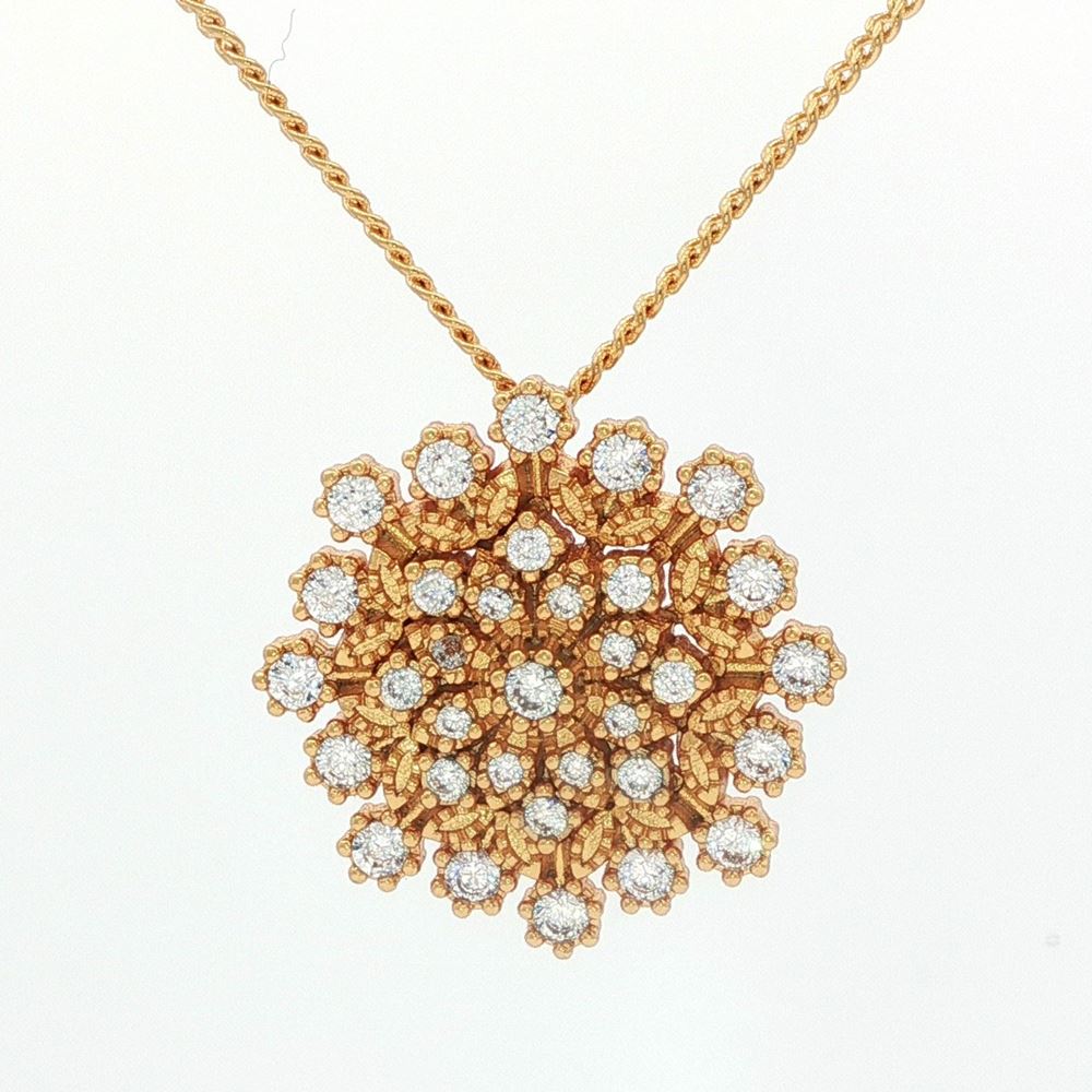 flake gold crystal necklace