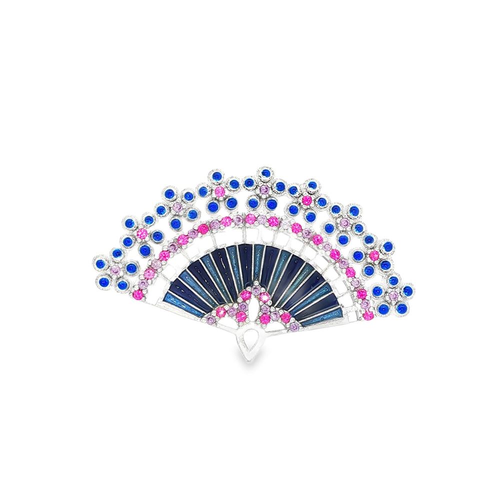 DIVA AMETISTA&FUCSIA STONES BLUE GLAZED RING