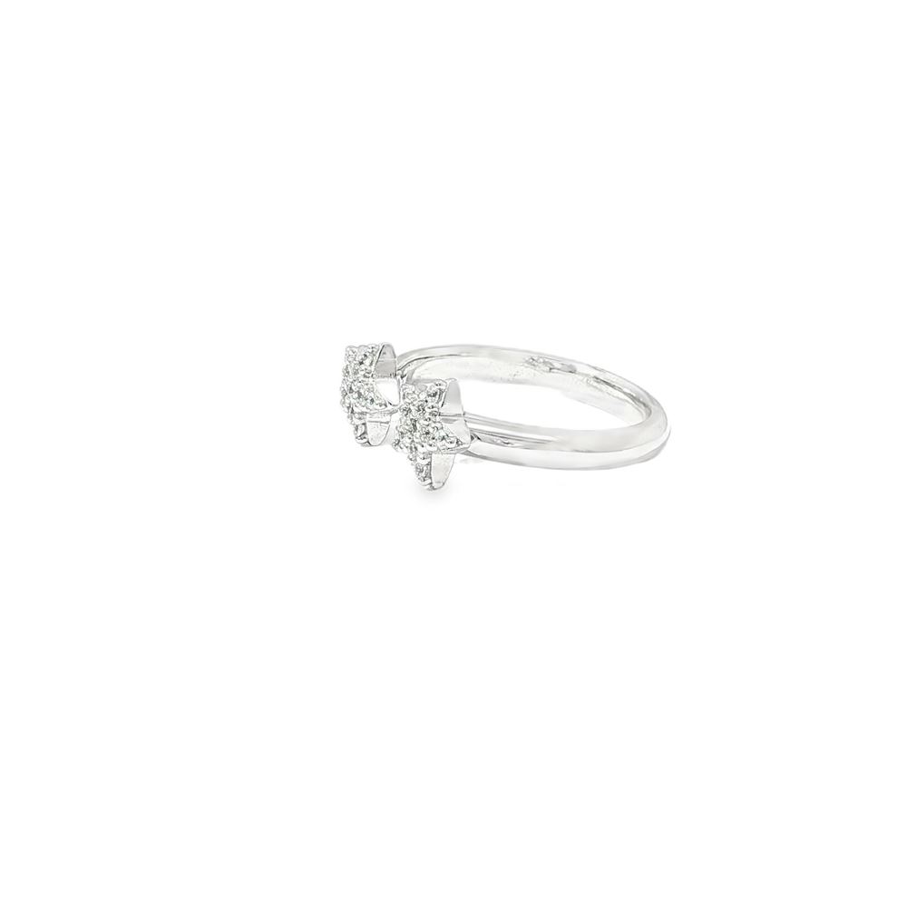 STARLIKE CRYSTAL TWO STARS RING