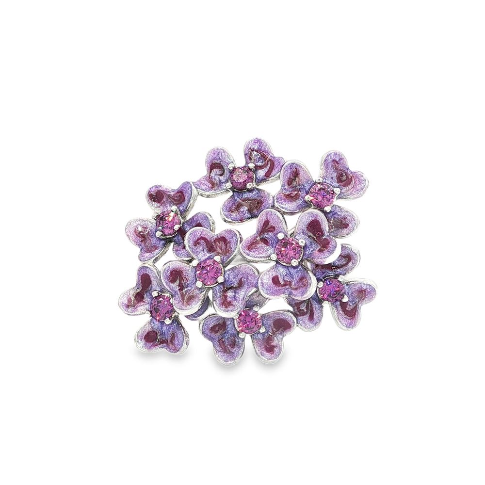CLOVER AMETISTA STONES LAVANDER GLAZED RING