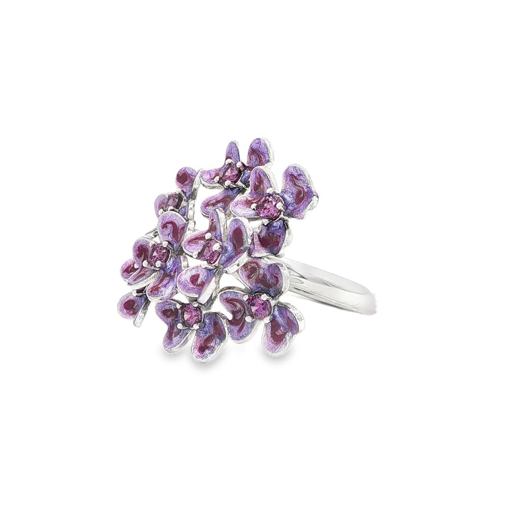 CLOVER AMETISTA STONES LAVANDER GLAZED RING