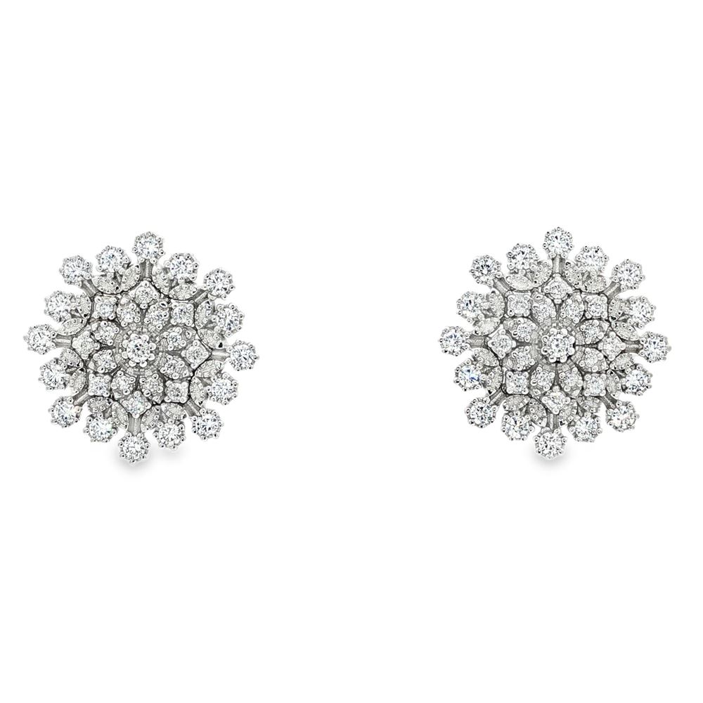 flake crystal earrings