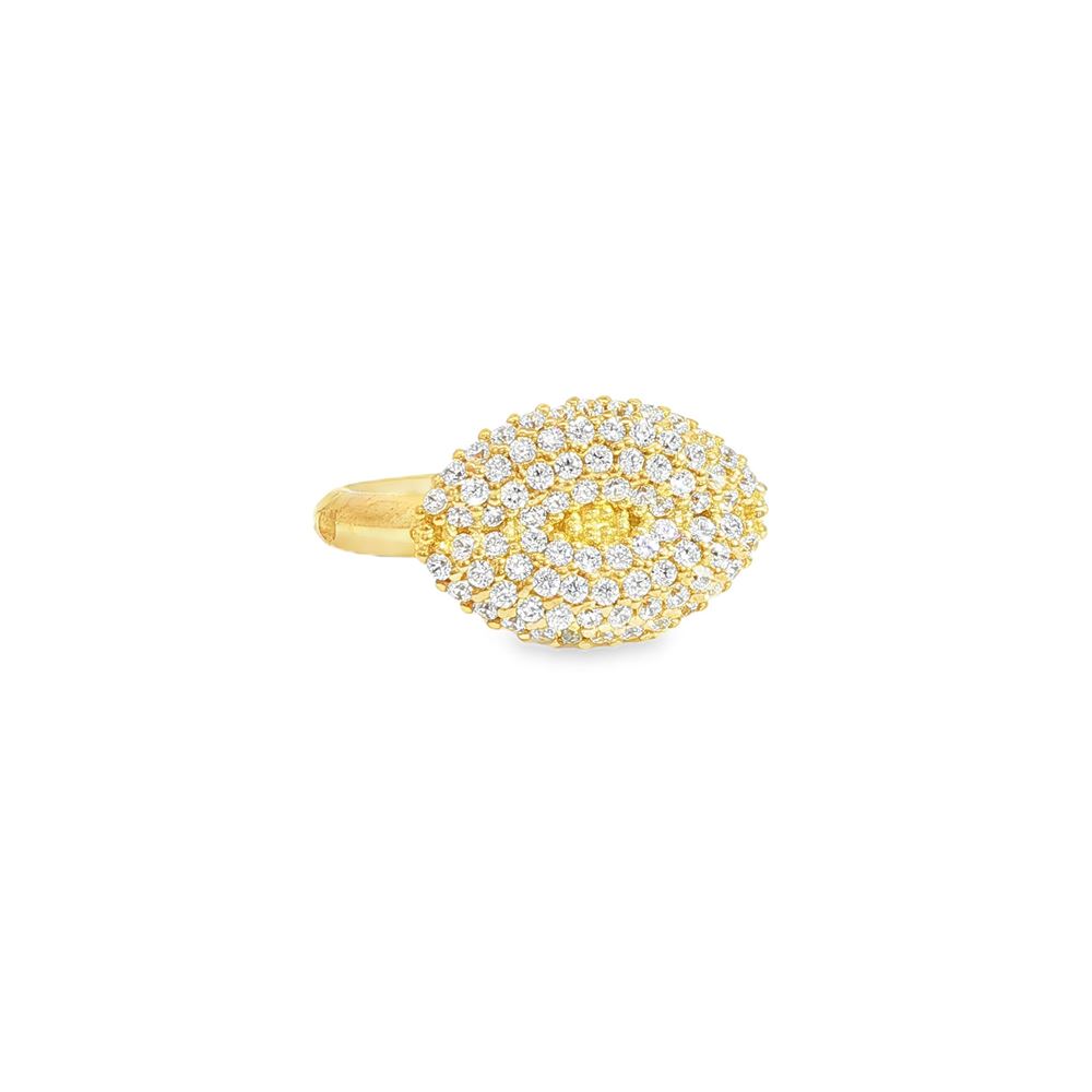 LEAF GOLD CRYSTAL RING