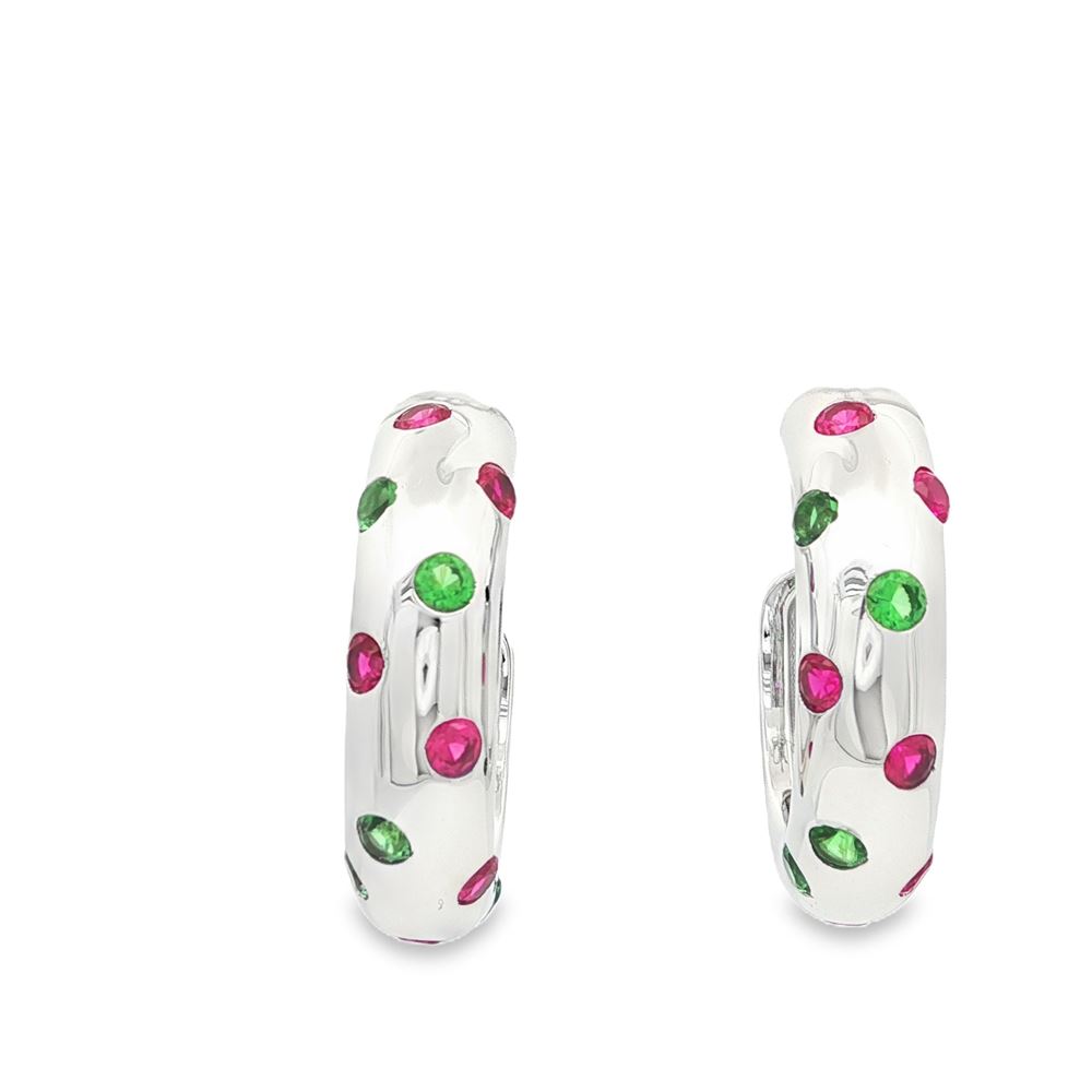 GLAMOUR VERDE&FUCSIA EARRINGS