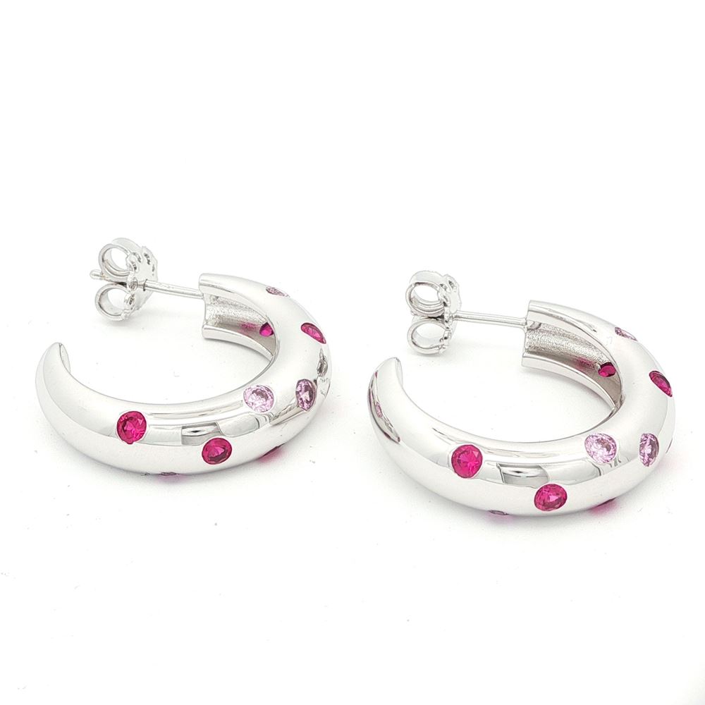GLAMOUR ROSA&FUCSIA EARRINGS