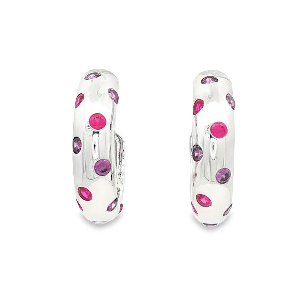 GLAMOUR AMETISTA&FUCSIA EARRINGS