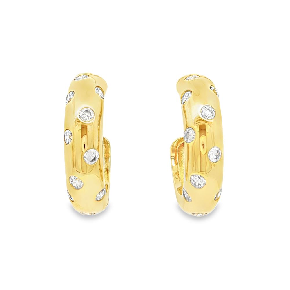 GLAMOUR GOLD CRYSTAL EARRINGS