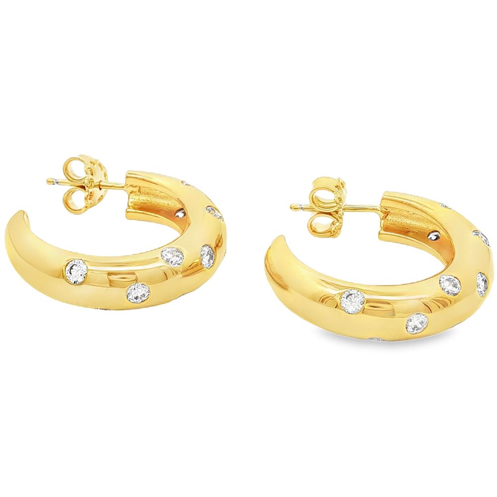 GLAMOUR GOLD CRYSTAL EARRINGS