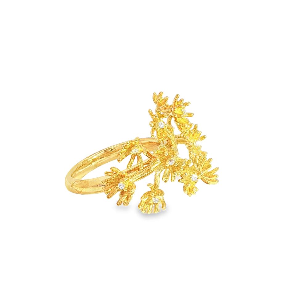 AGAVE GOLD CRYSTAL RING