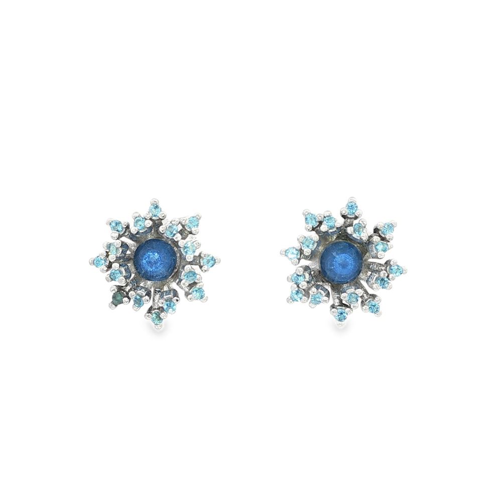 BLOSSOM ACQUAMARINA STONES EARRINGS