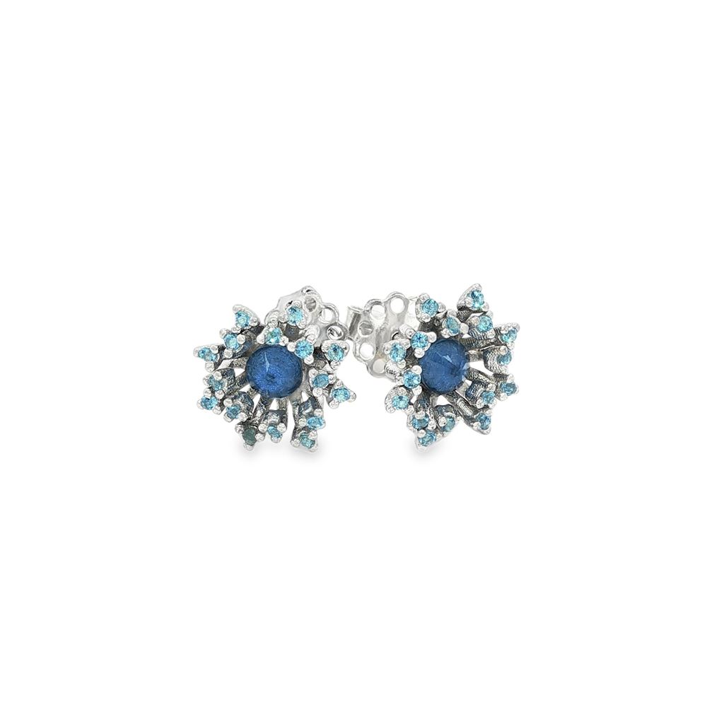 BLOSSOM ACQUAMARINA STONES EARRINGS