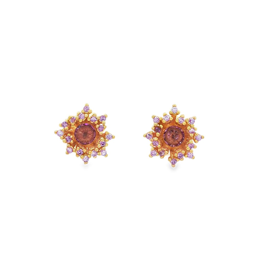 BLOSSOM GOLD ACQUAMARINA EARRINGS