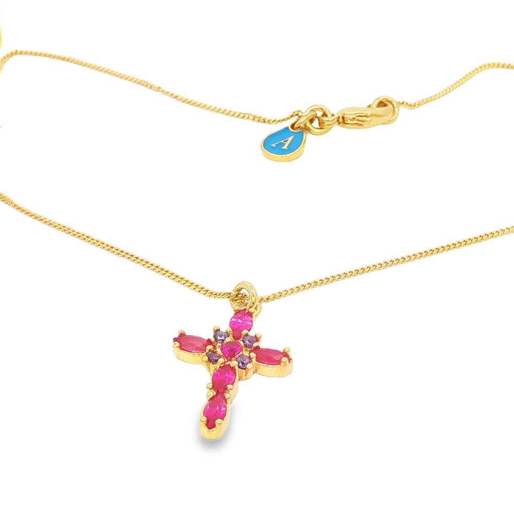 CRUX GOLD RUBY&AMETISTA NECKLACE