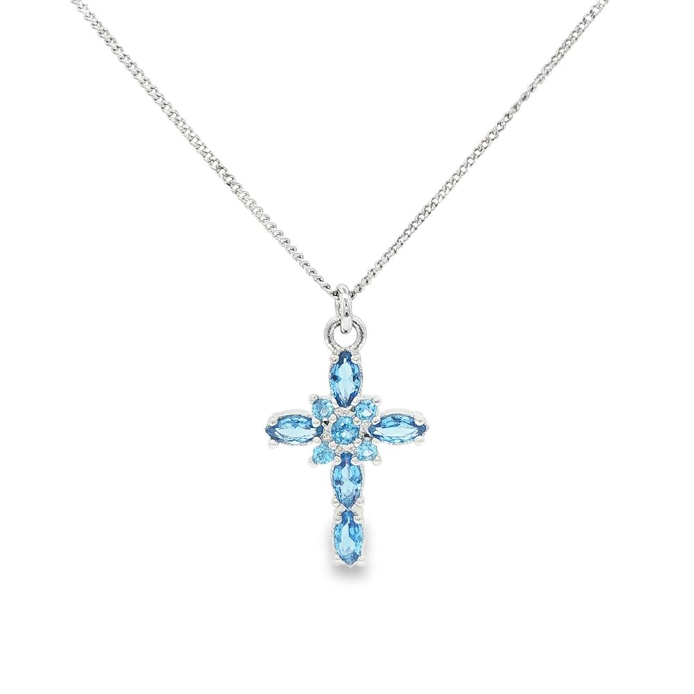 CRUX CELESTE&ACQUAMARINA NECKLACE