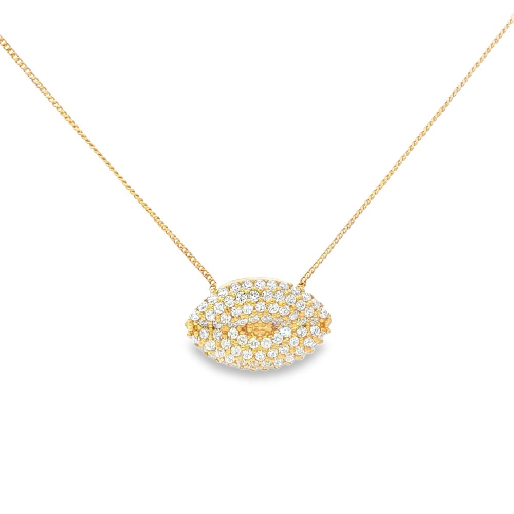 LEAF GOLD CRYSTAL NECKLACE