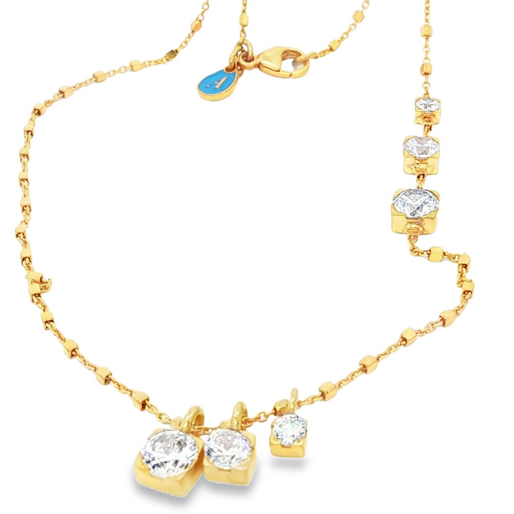 LIGHTS GOLD CRYSTAL NECKLACE