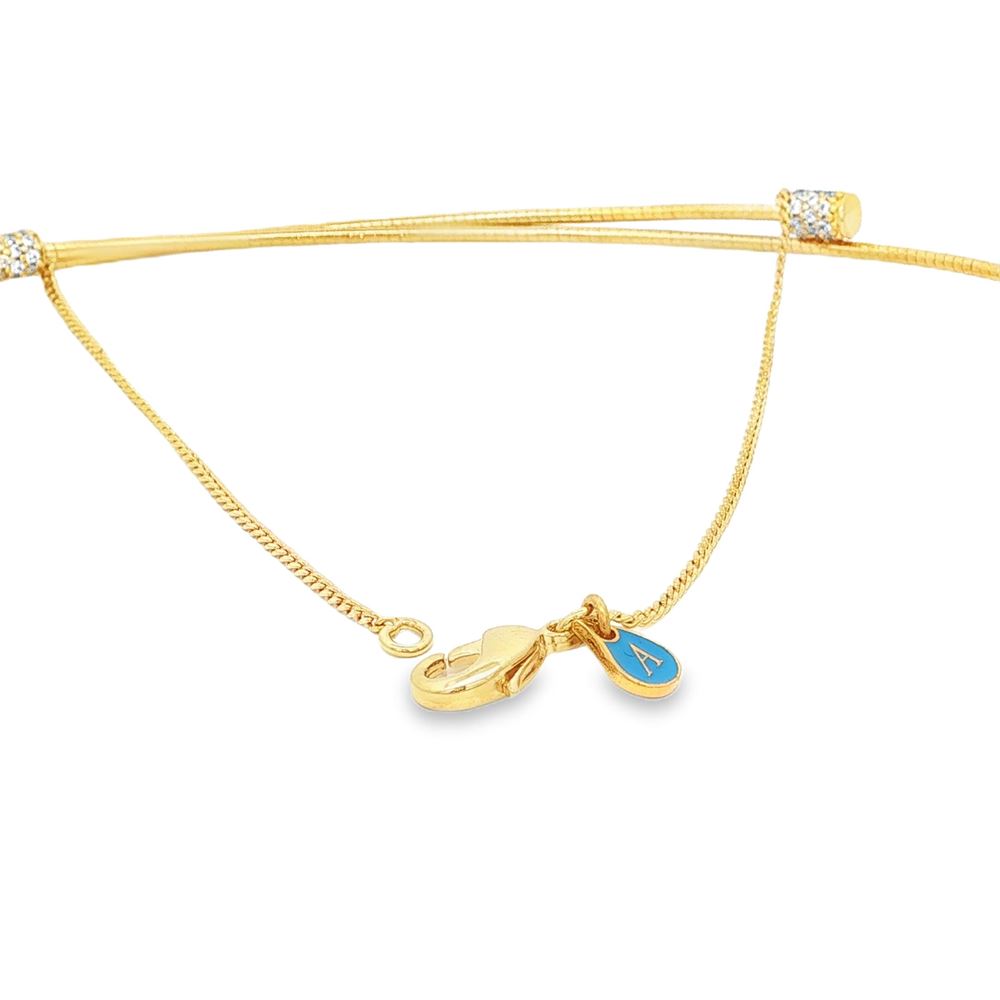 DEA GOLD FUCSIA&AMETISTA FLEX NECKLACE