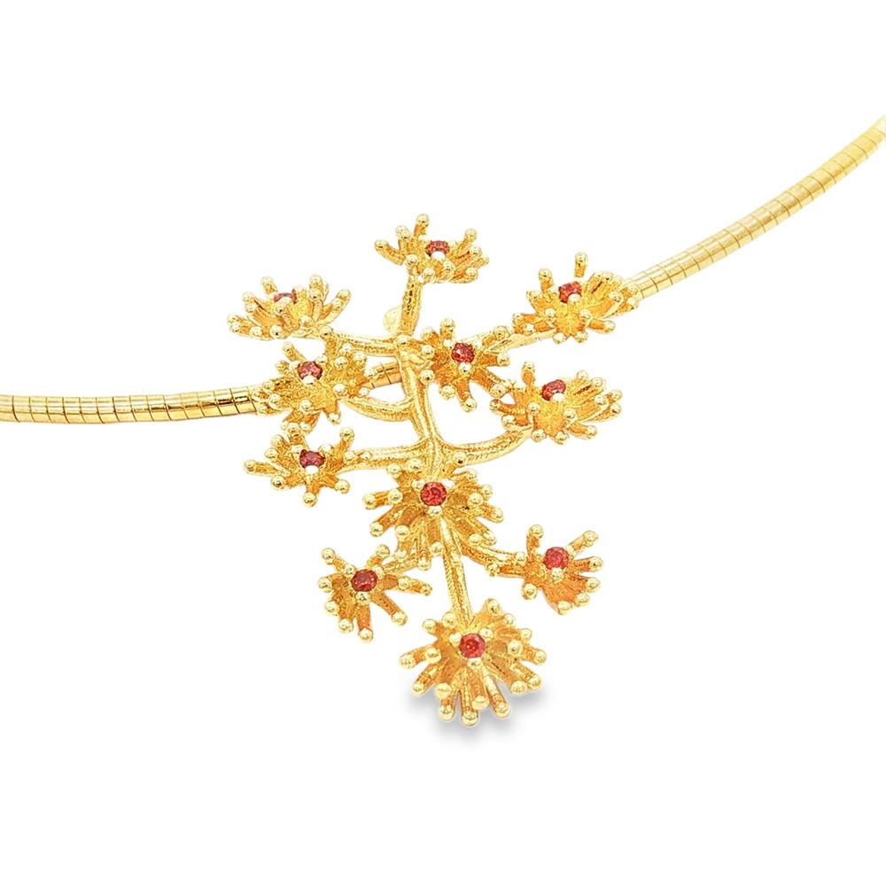 AGAVE GOLD ORANGE STONES FLEX NECKLACE