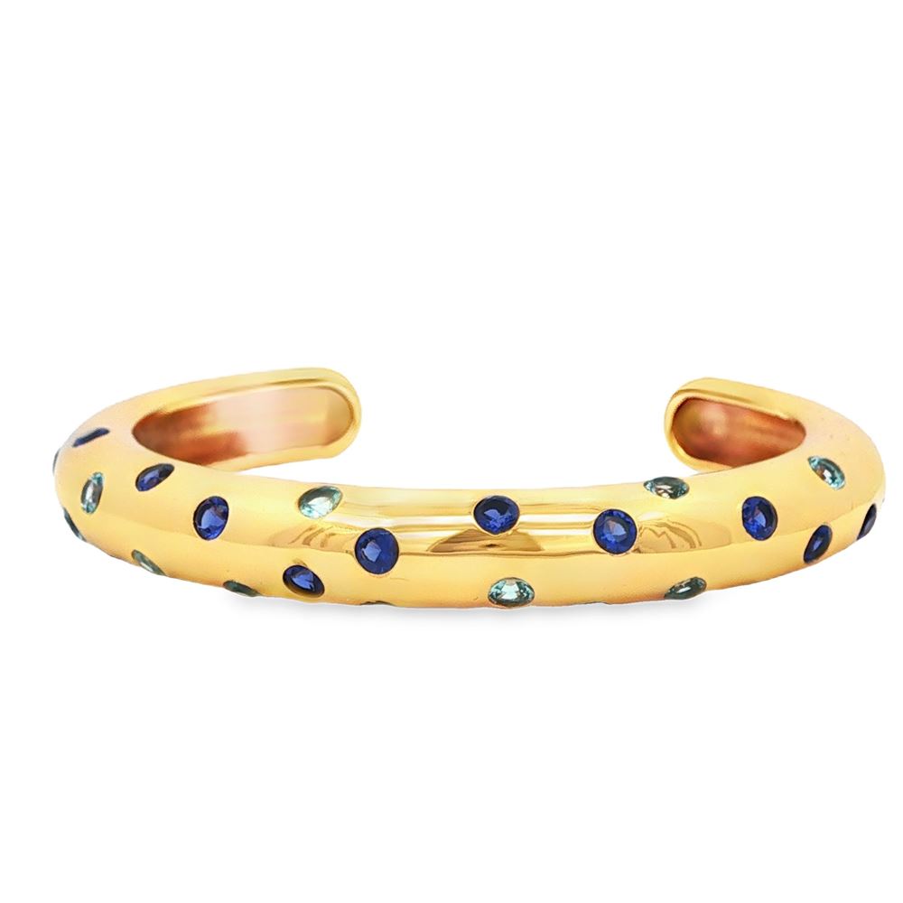 GLAMOUR GOLD ACQUAMARINA&BLUE BRACELET