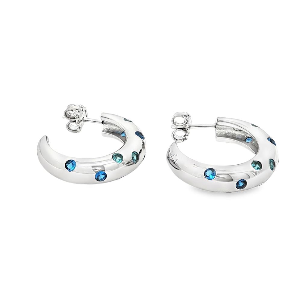 GLAMOUR ACQUAMARINA&BLUE EARRINGS