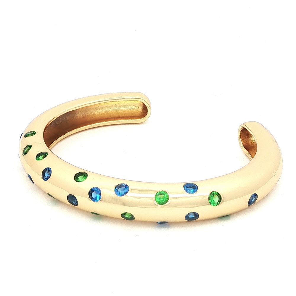 GLAMOUR GOLD BLUE&GREEN BRACELET