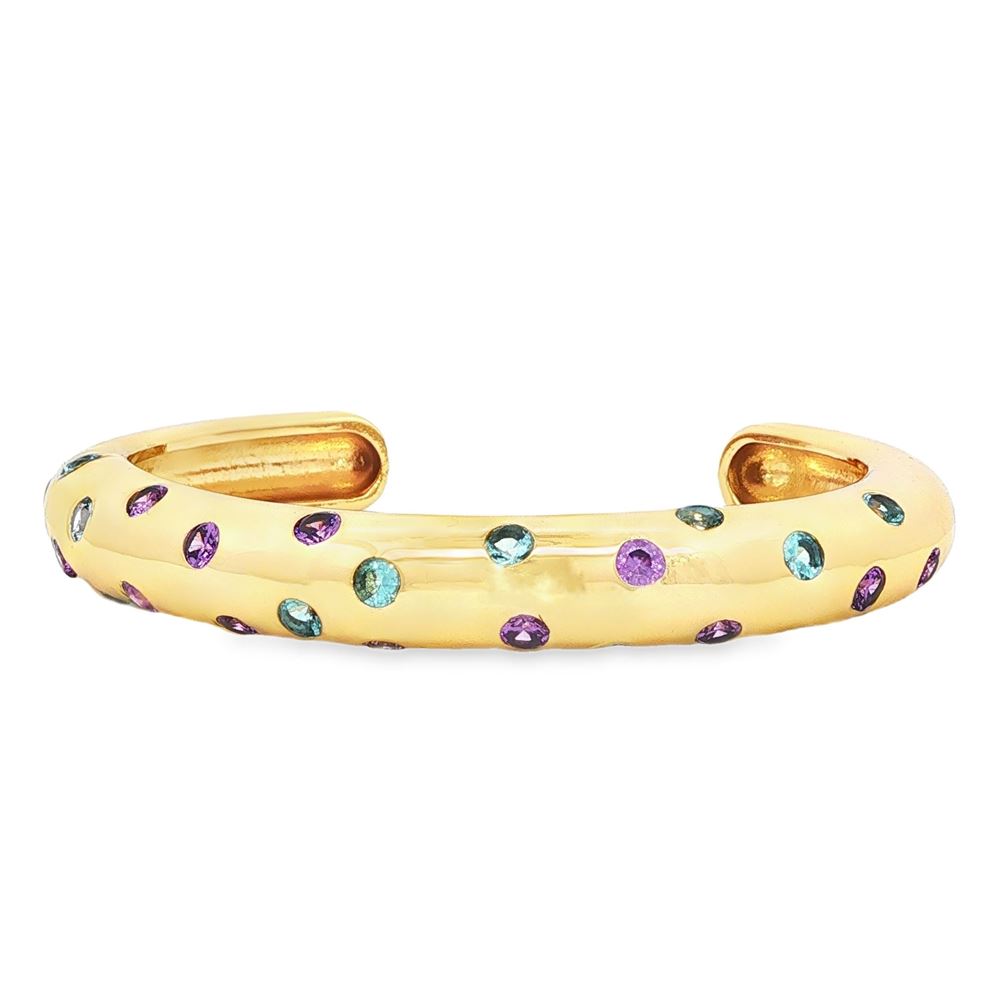 GLAMOUR GOLD CELESTE&AMETISTA STONES BRACELET