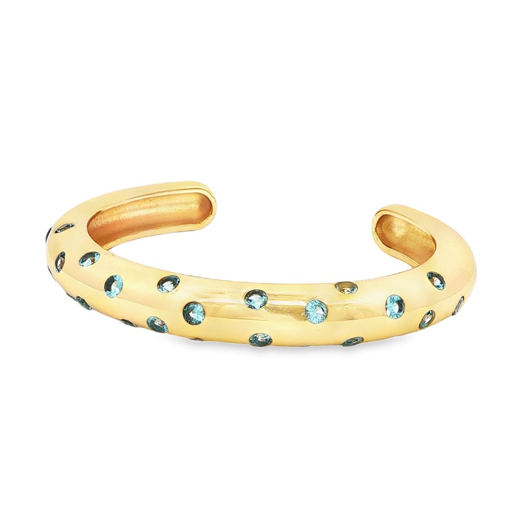 GLAMOUR GOLD ACQUAMARINA STONES BRACELET