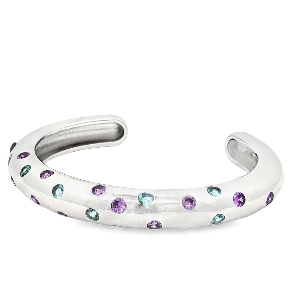 GLAMOUR ACQUAMARINA&AMETISTA STONES BRACELET