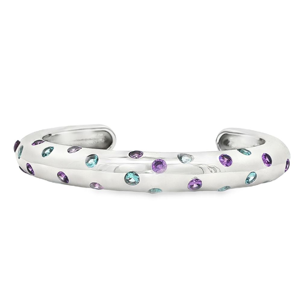 GLAMOUR ACQUAMARINA&AMETISTA STONES BRACELET