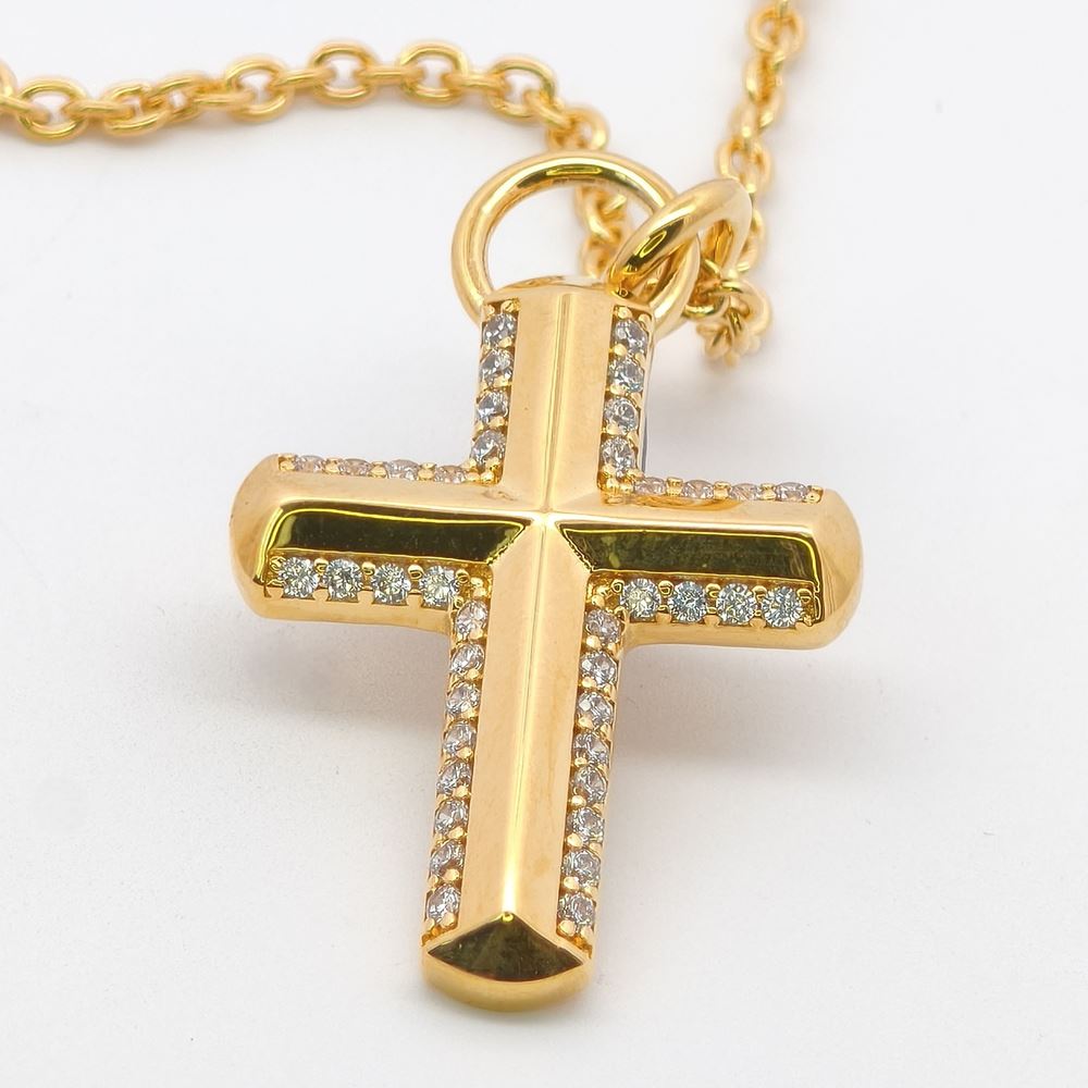 CRUX GOLD CRYSTAL STONES NECKLACE