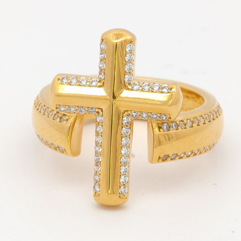 CRUX GOLD CRYSTAL STONES RING