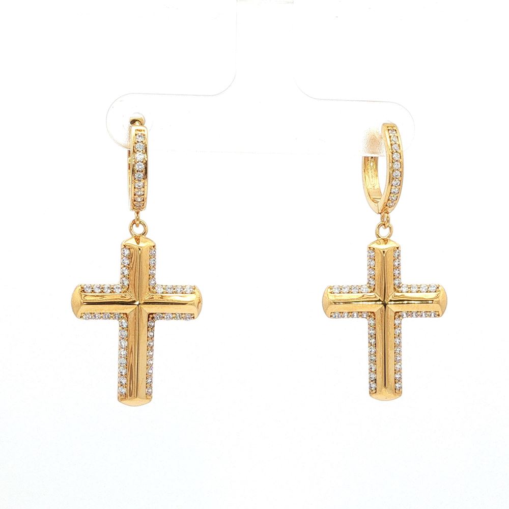 CRUX GOLD CRYSTAL STONES EARRINGS