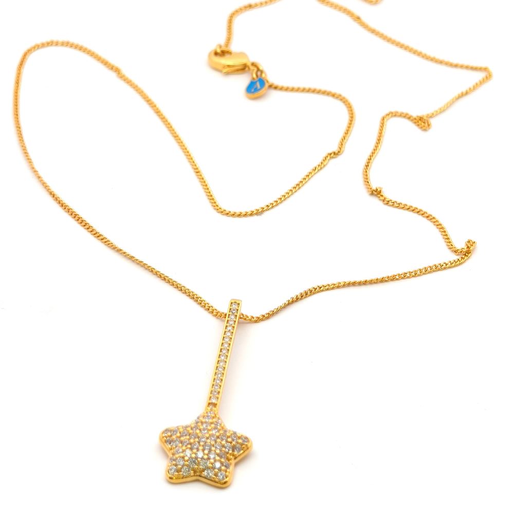 COMETA GOLD CRYSTAL STONES NECKLACE