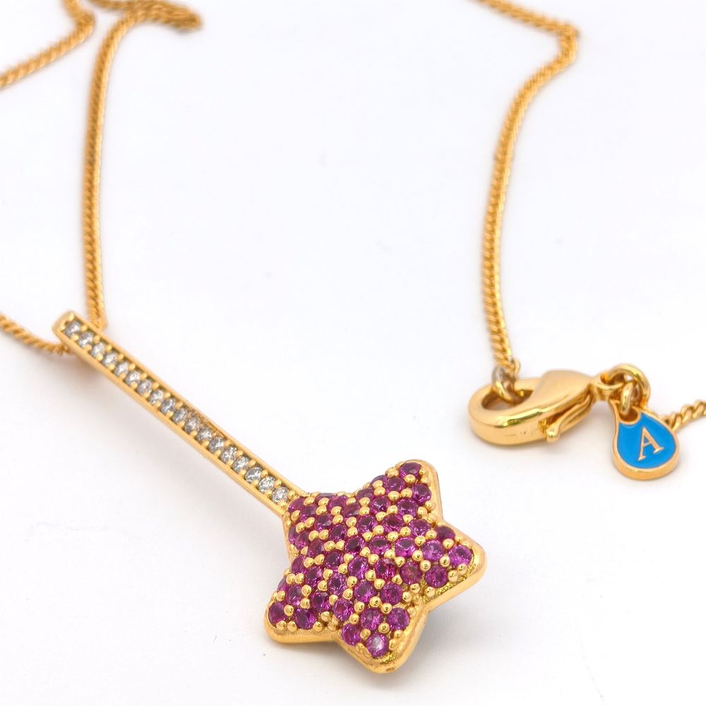 COMETA GOLD RUBY STONES NECKLACE