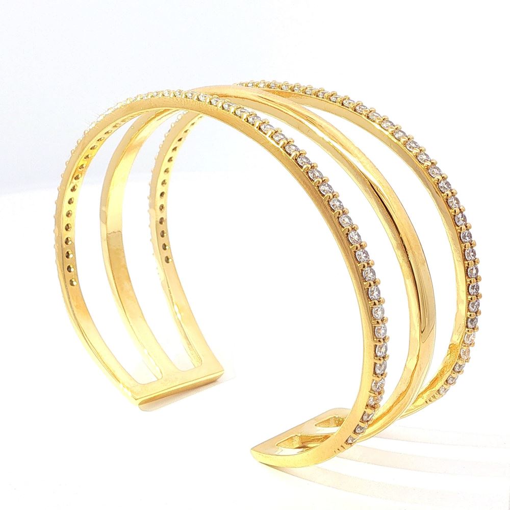 LINE GOLD CRYSTAL BRACELET
