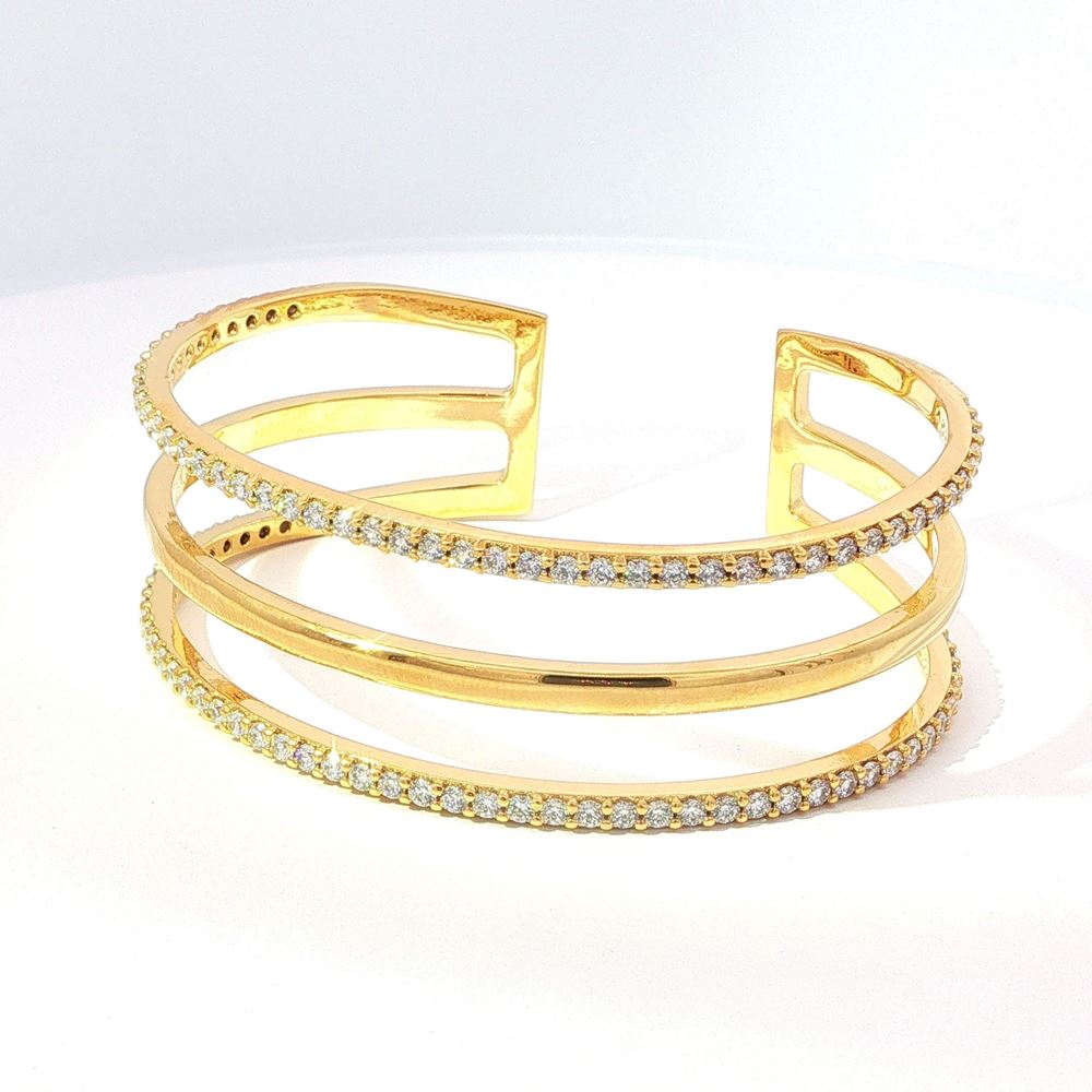 LINE GOLD CRYSTAL BRACELET