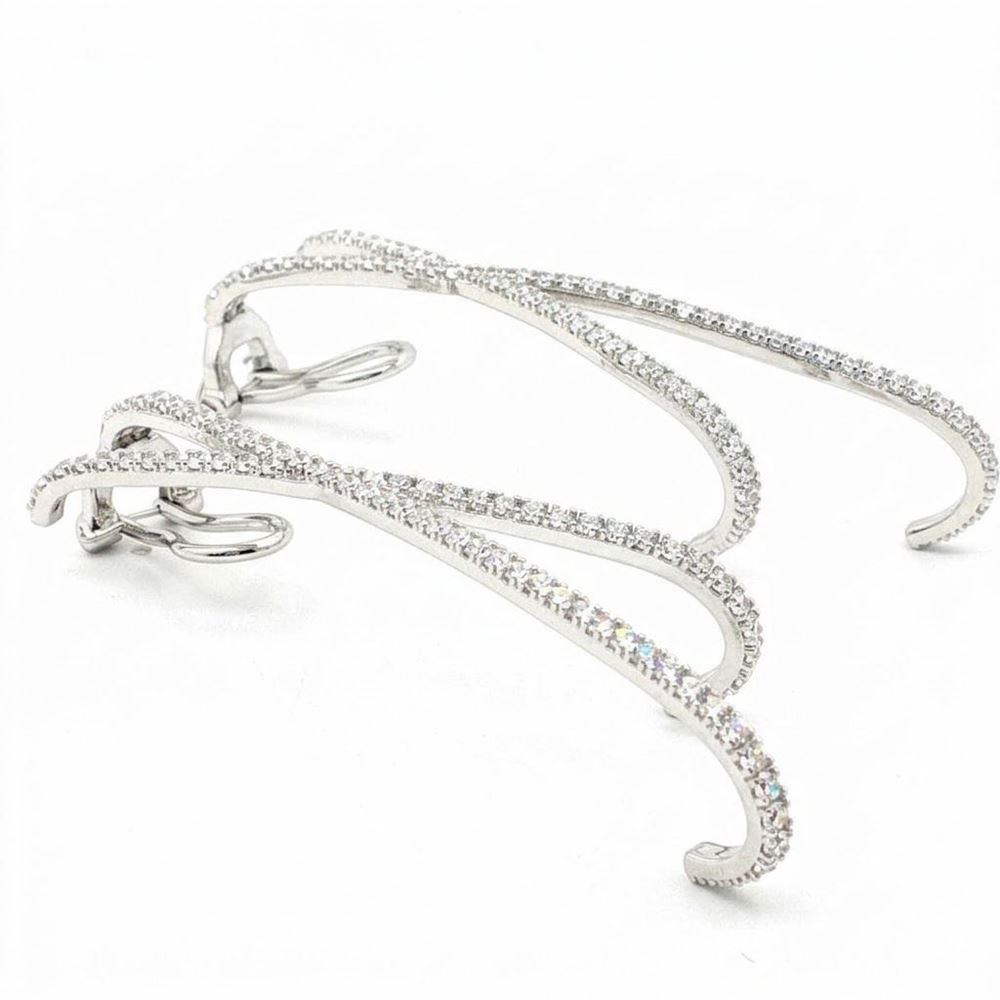 CROSS CRYSTAL EARRINGS
