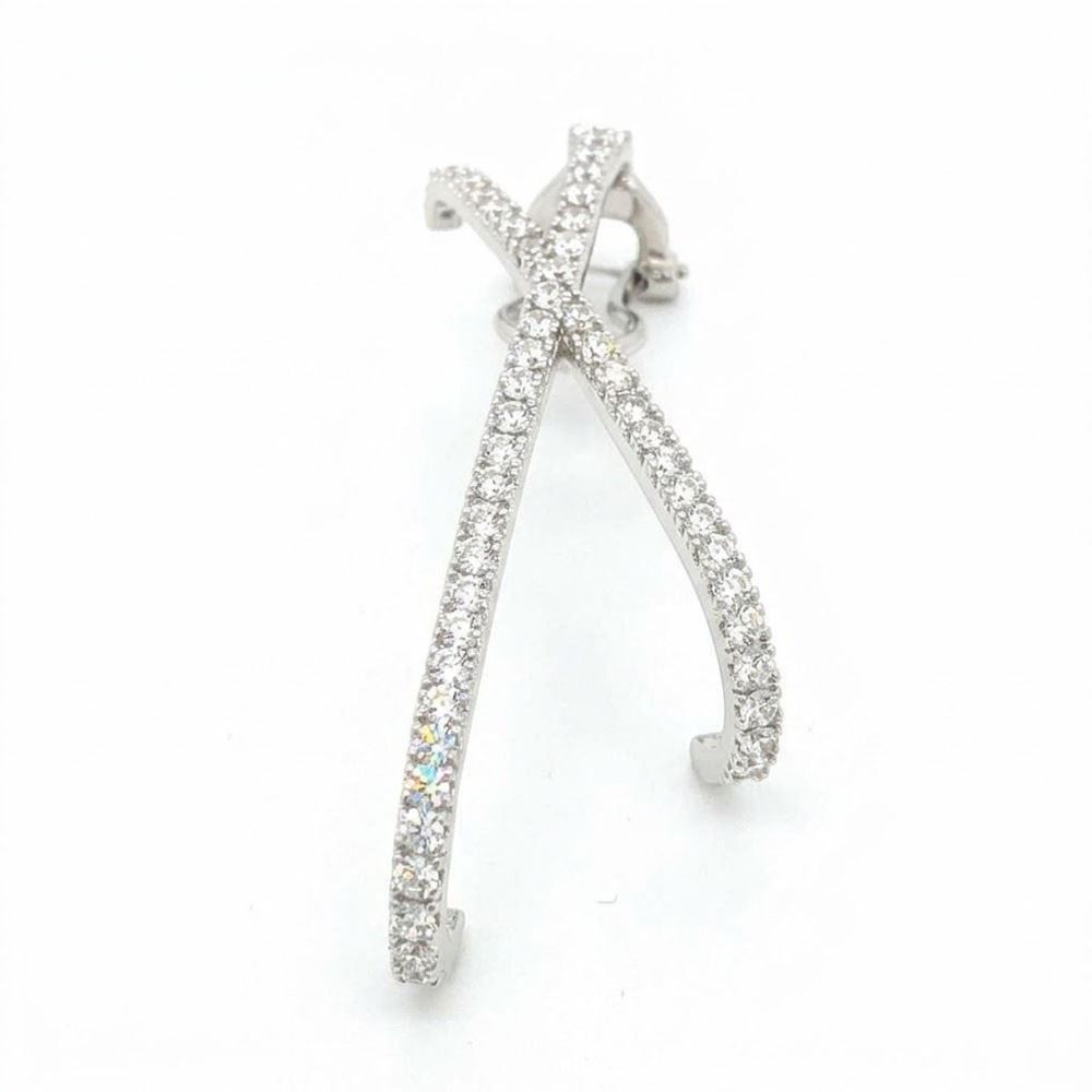 CROSS CRYSTAL EARRINGS
