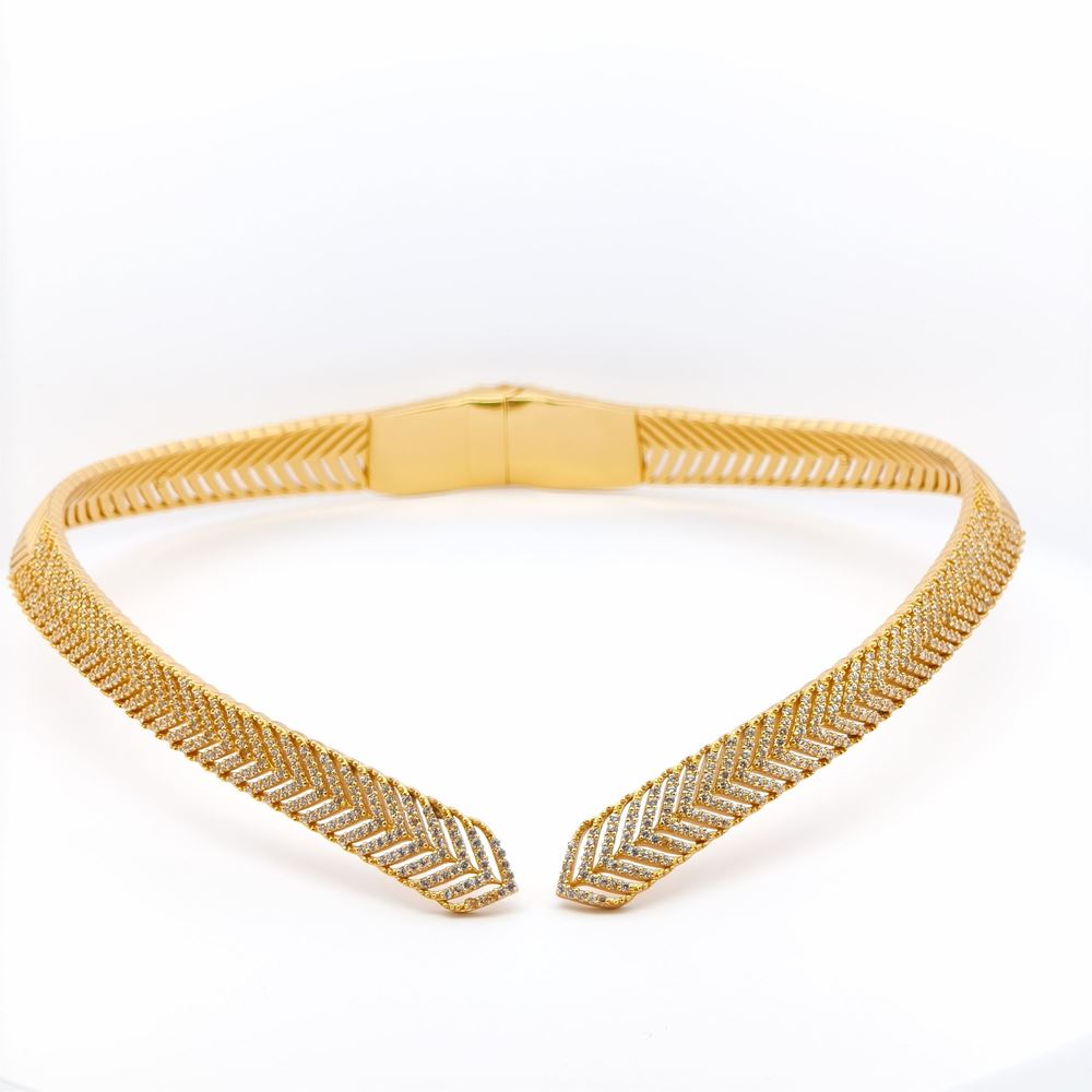 GRACE GOLD CRYSTAL NECKLACE