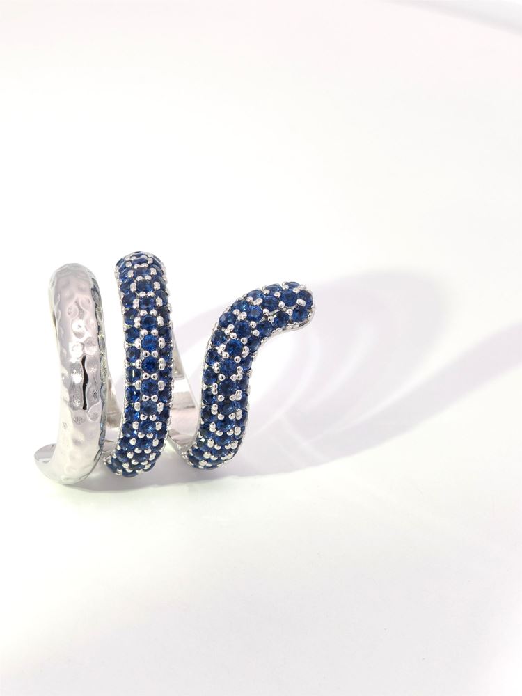 SNAKE BLUE STONES  RING