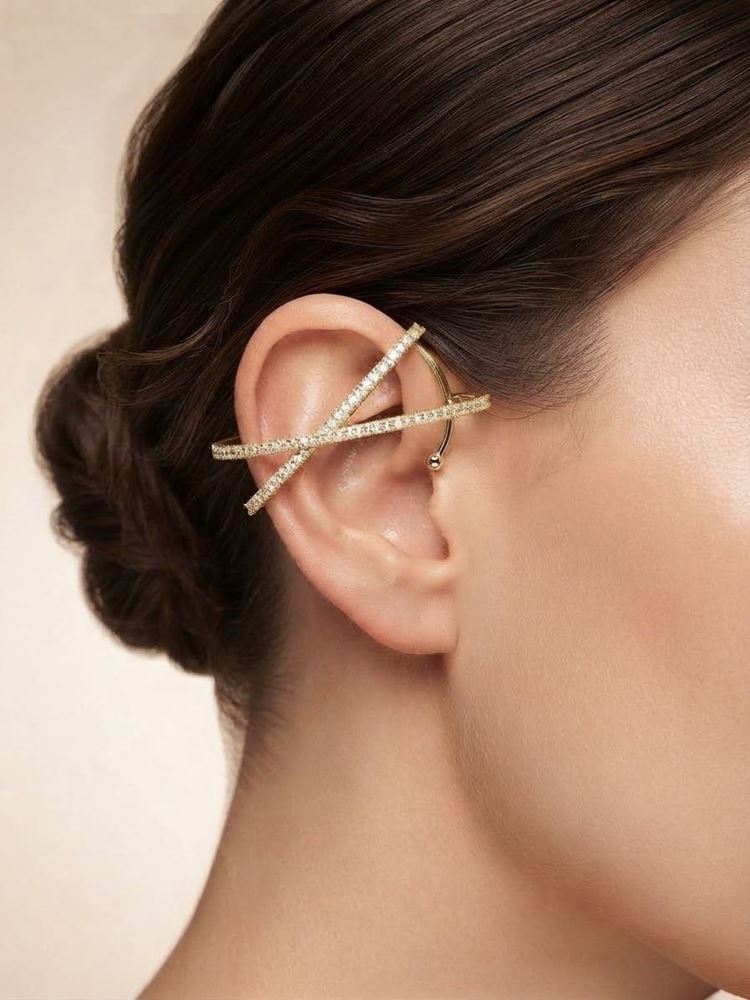 CROSS GOLD CRYSTAL EARCUFF