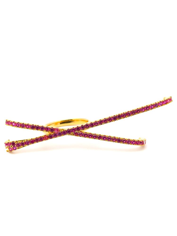 CROSS GOLD RUBY STONES 