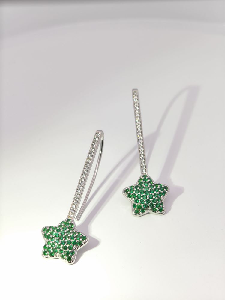 COMETA GREEN STONES EARRINGS