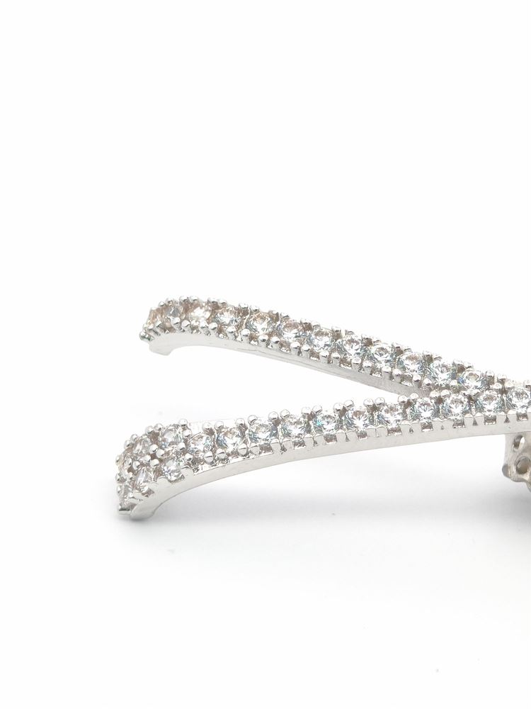 Orecchini Cross Crystal - perno centrale