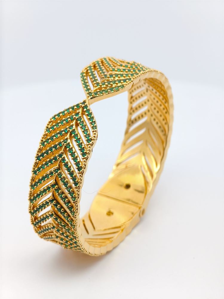 GRACE GOLD GREEN STONES BRACELET