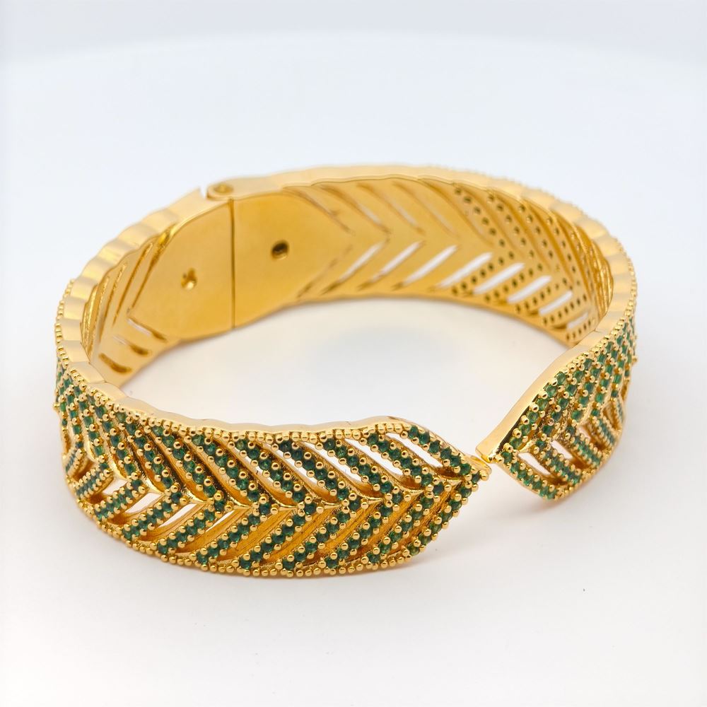 GRACE GOLD GREEN STONES BRACELET