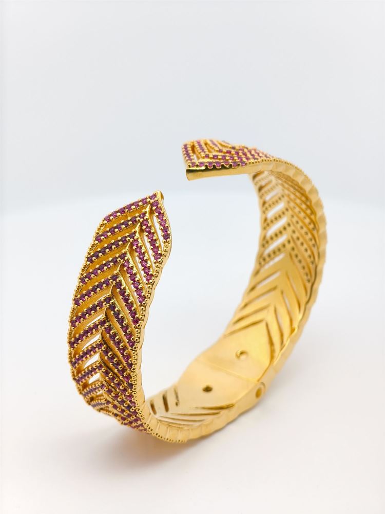 GRACE GOLD RUBY STONES BRACELET
