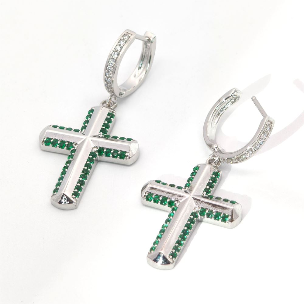 CRUX GREEN STONES EARRINGS