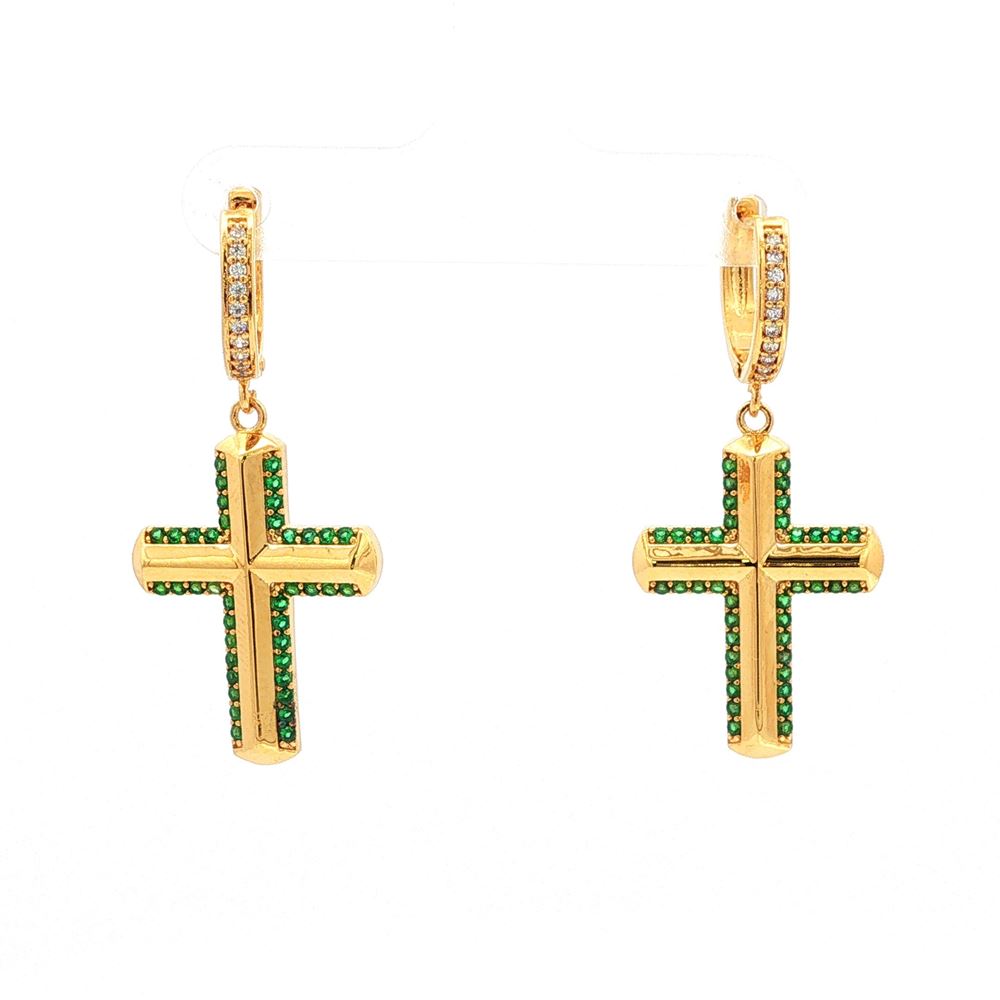 CRUX GOLD GREEN EARRINGS