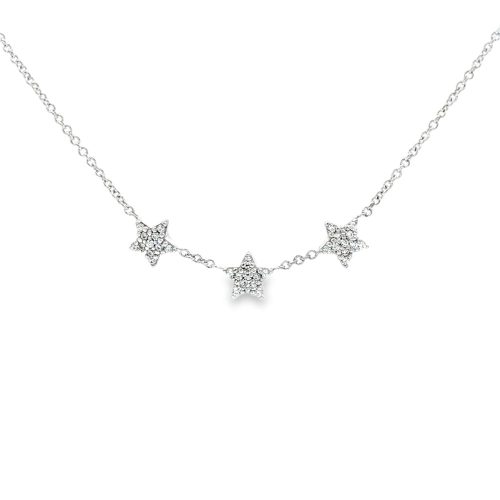 STARLIKE CRYSTAL NECKLACE THREE STARS